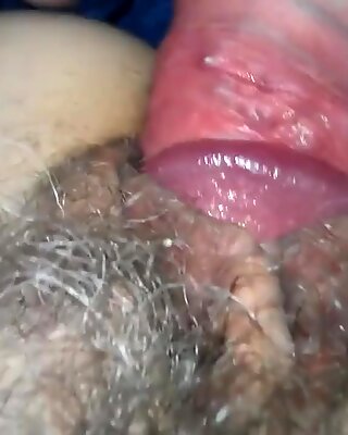 Hairy wife pussy get creampie