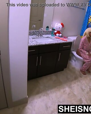 Step Dad Stalking Black Step Daughter On The Commode For Pussy, Msnovember Young Ebony Ass Yanked Off Of The Toilet While Pissing By Horny Father In Law And Savagely Fucked Hardcore Standing Up While Her Mom Is Sleeping On Sheisnovember